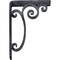 Ekena Millwork Avery Wrought Iron Bracket, (Single center brace), Antiqued Pewter 1 1/2"W x 5 1/2"D x 8"H BKTM01X05X08SAVAPW - alternate 6